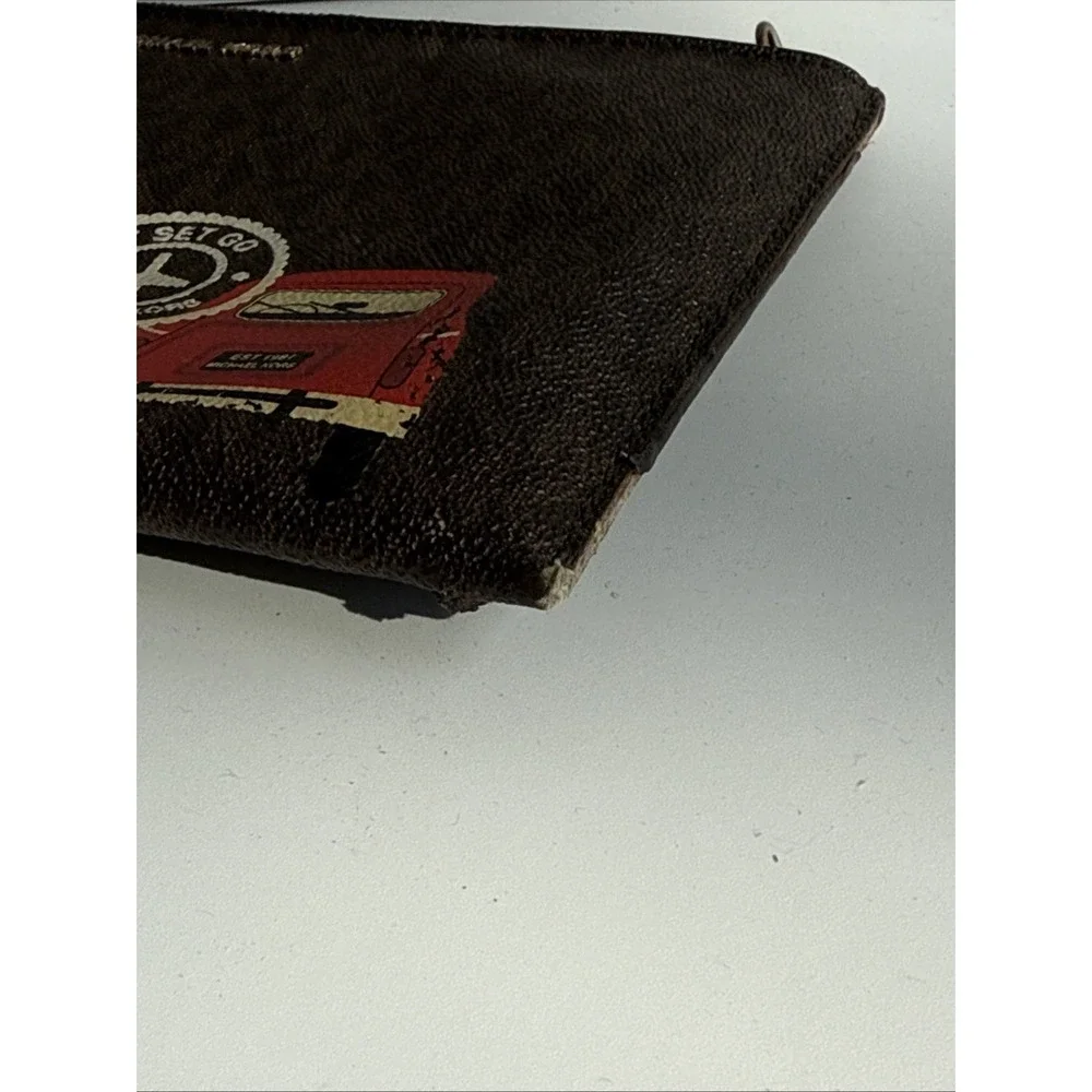 Michael‎ Kors Brown Wristlet With Red Car  Design
